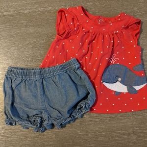 Baby Girl Matching Shorts and Top Set